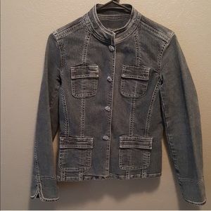 Small Tahari Jean jacket w/jeweled snaps